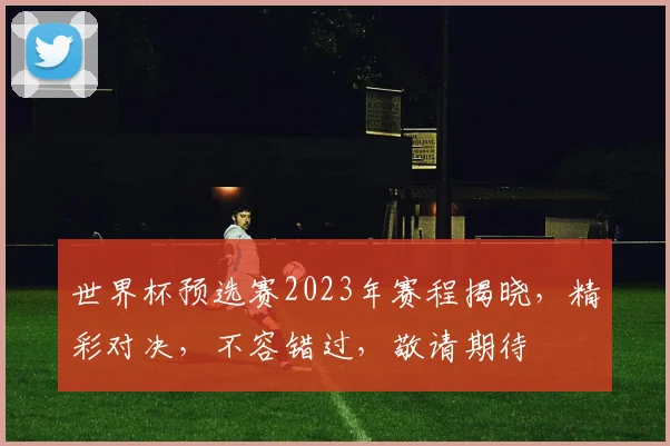 世界杯预选赛2023年赛程揭晓，精彩对决，不容错过，敬请期待